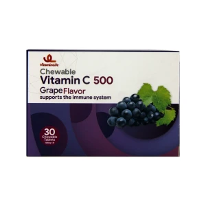 قرص جویدنی ویتامین C 500 میلی گرم ویتامین لایف